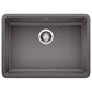 Blanco Precis 25" ADA Single Bowl Kitchen Sink in Cinder, , large