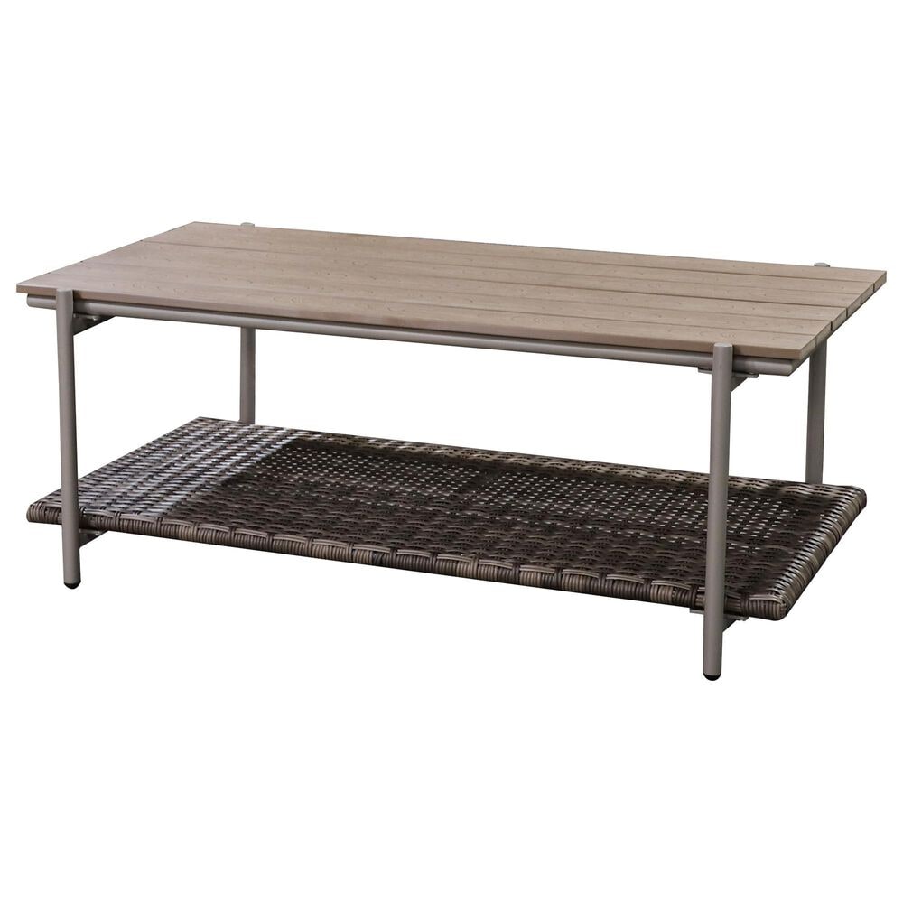 Summit Home Hampton Cove 42" Patio Rectangular Coffee Table, , large