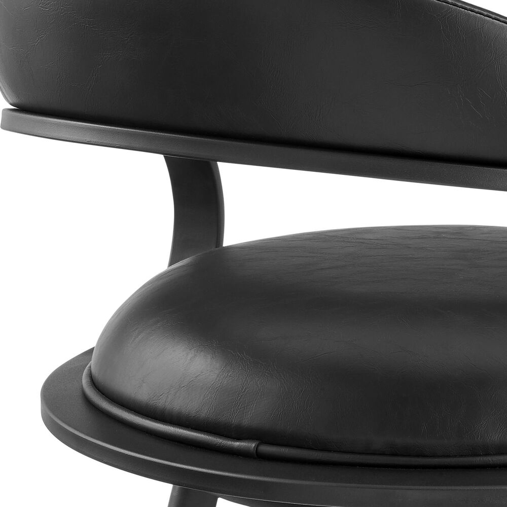 Armen Living Gardenia Swivel Counter Stool in Black, , large