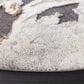 Safavieh Cyrus Shag 6"7" Round Dark Grey and Orange Area Rug, , large