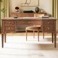 Jennifer Taylor Home Dauphin 59" 5-Drawer Executive Desk in Brown, , large