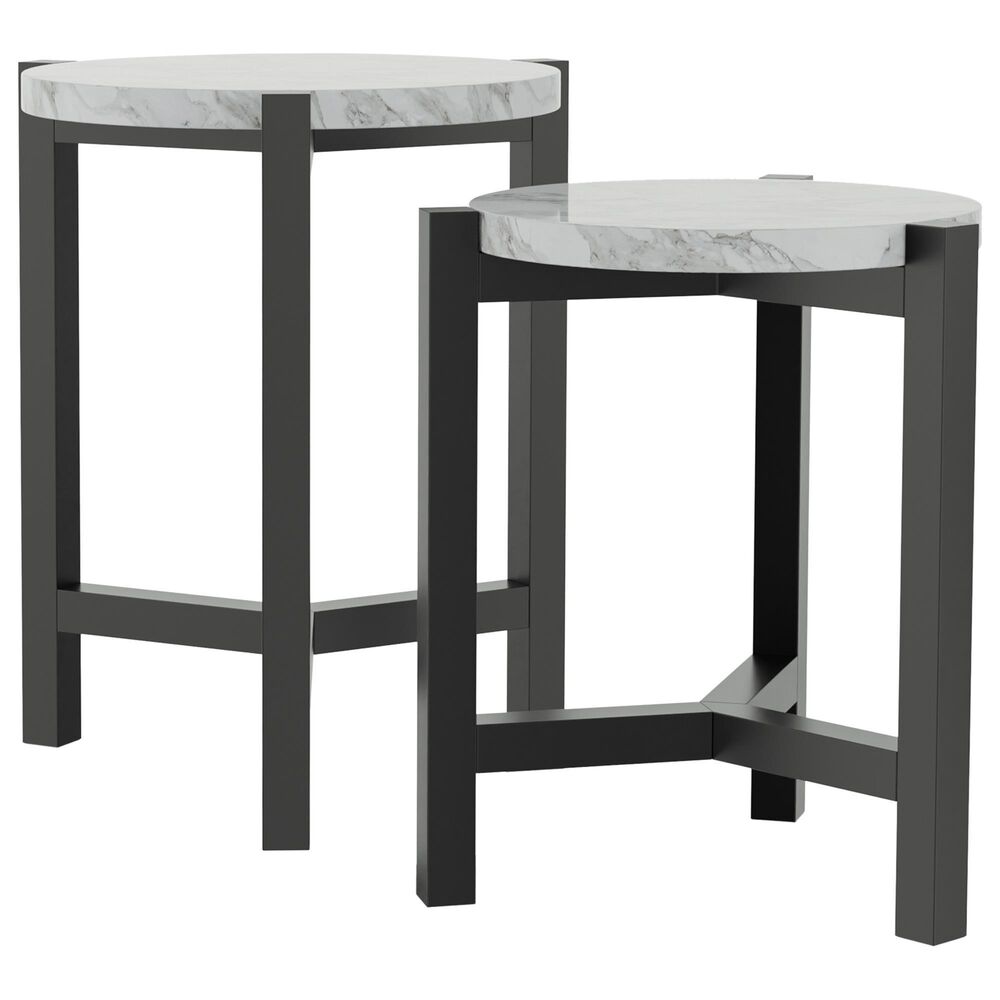 Furniture of America Meeks Nesting Tables in Brushed Brown Gray (Set of 2), , large