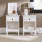 Walker Edison Spencer 1-Drawer Nightstand in White, , large