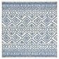 Safavieh Tulum 6"7" Square Ivory and Navy Area Rug, , large