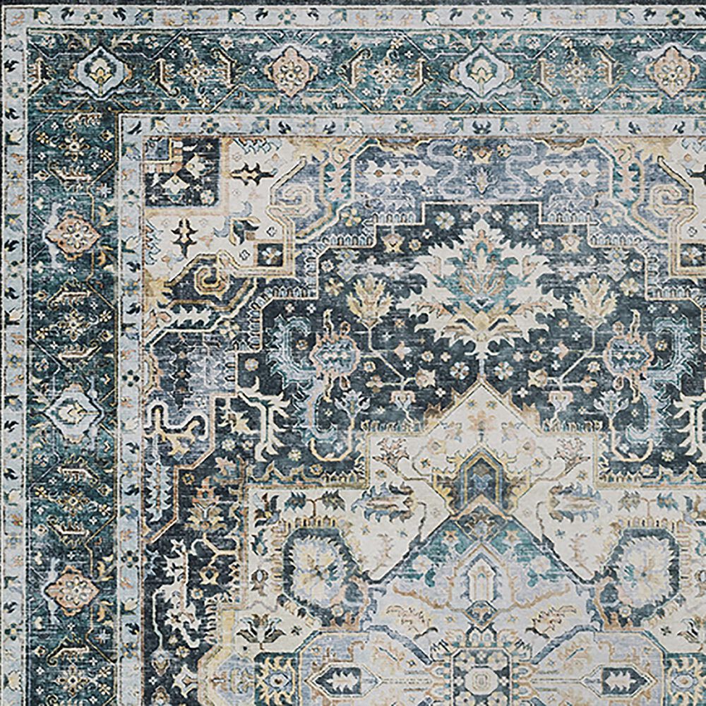 Oriental Weavers Charleston Medallion 2&#39; x 3&#39; Blue Area Rug, , large