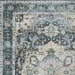 Oriental Weavers Charleston Medallion 2" x 3" Blue Area Rug, , large