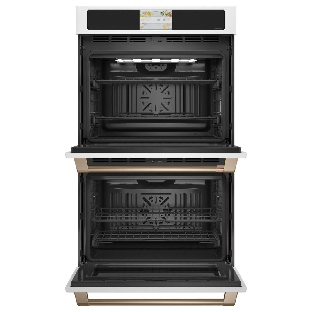 Cafe 2-Piece Kitchen Package with Matte White 30" Smart Built-In Convection Double Wall Oven and Stainless Steel 30" Gas Cooktop, , large