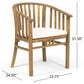 Hearth and Haven Outdoor Dining Chair with Cream Cushion in Teak (Set of 2), , large
