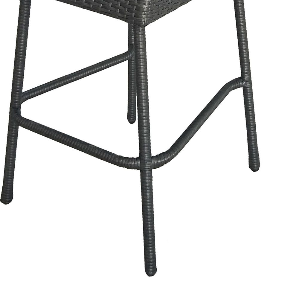 Hearth and Haven Outdoor Rattan Armless Barstool in Grey (Set of 2), , large