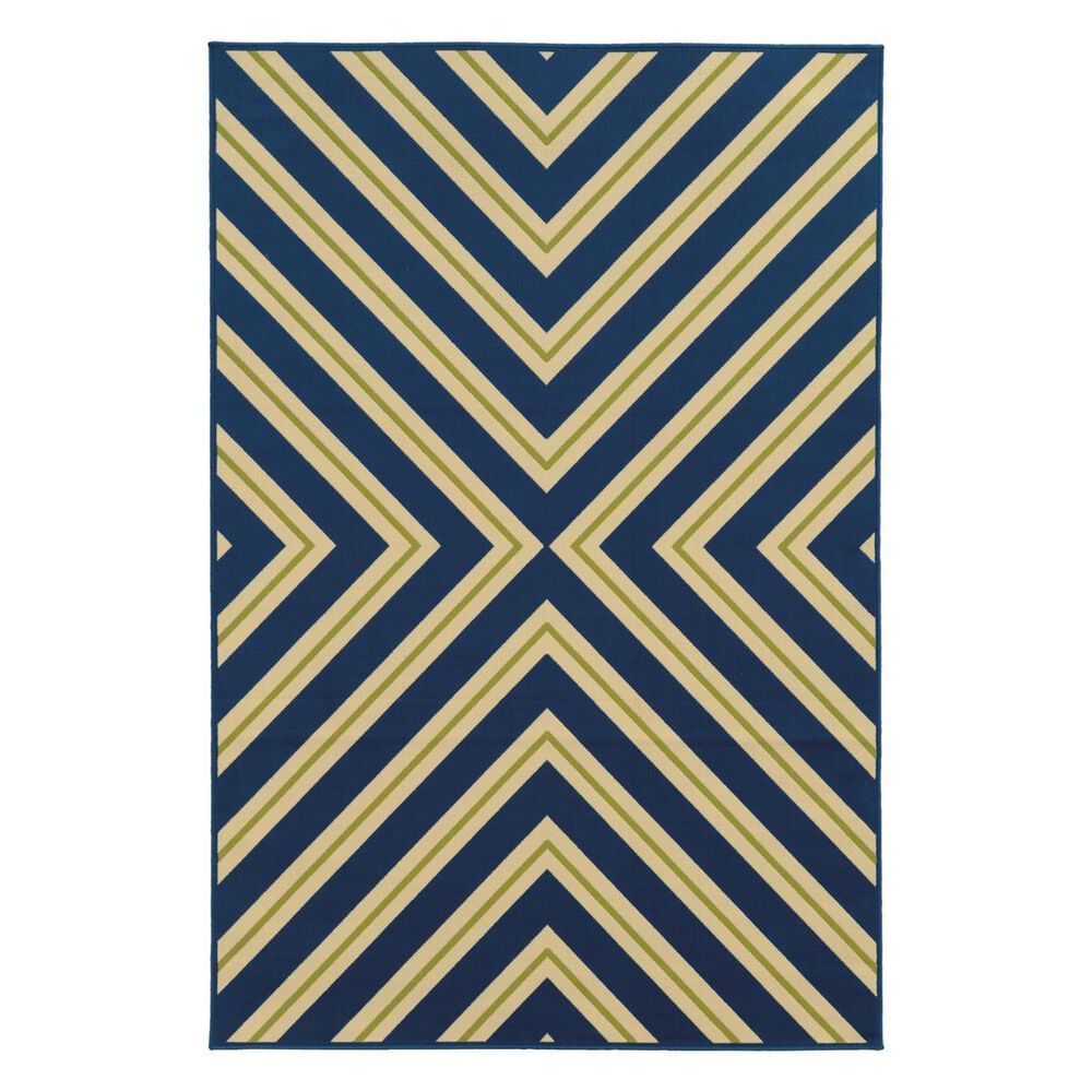 Oriental Weavers Riviera 4589L 1"9" x 3"9" Navy Scatter Rug, , large