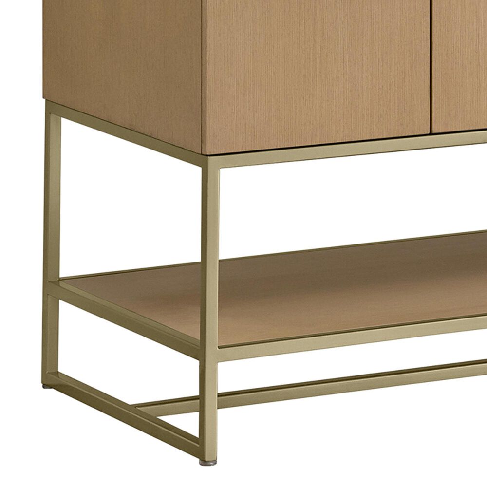 37B Mauri 72" Double Bathroom Vanity with Metal Base in Warm Oak with High-Profile 4" White Composite Stone Top, , large