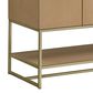 37B Mauri 72" Double Bathroom Vanity with Metal Base in Warm Oak with High-Profile 4" White Composite Stone Top, , large