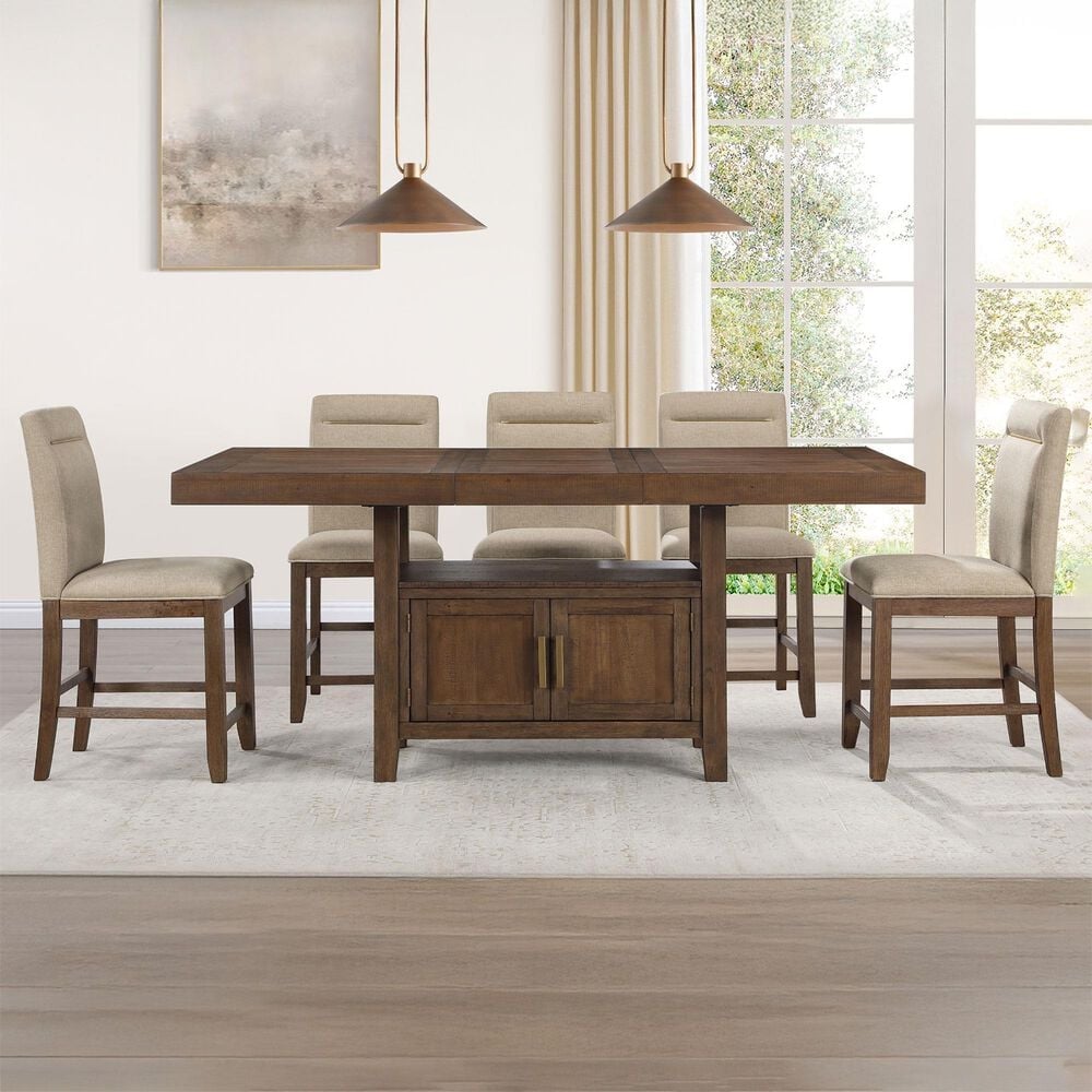 Steve Silver Co. Garland 7-Piece Dining Set in Brown, , large