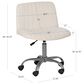 Linon Home Decor Stratton Office Chair in Off White, , large