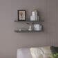 Hearth and Haven Ecco32" Floating Wall Shelf with Space-Saving Design in Gray (Set of 2), , large