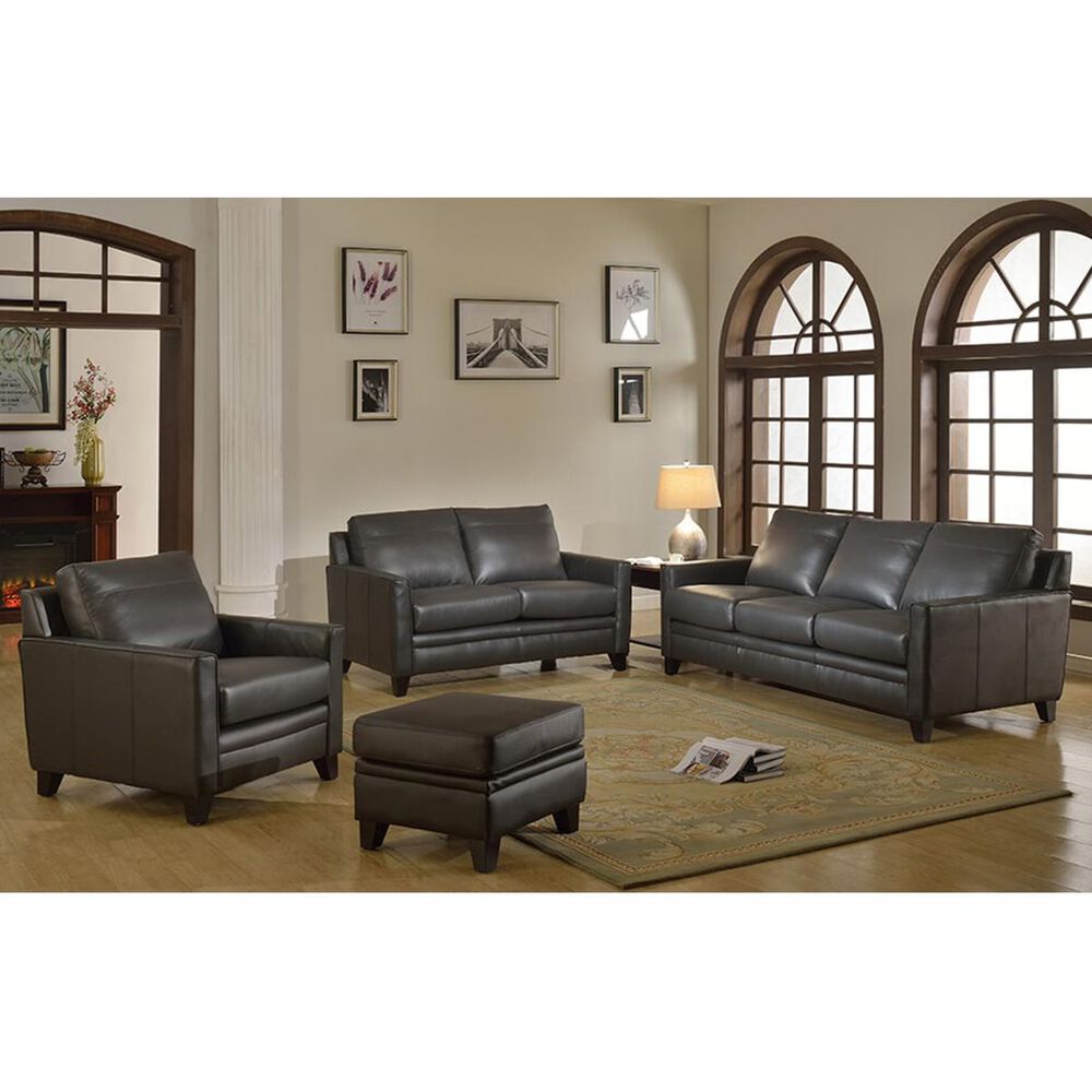 Italiano Furniture Fletcher 4-Piece Sofa Set in Charcoal, , large