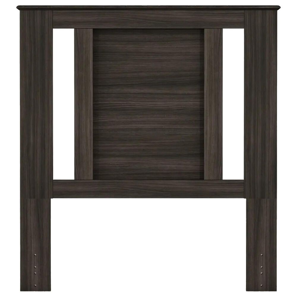 Lemoore Essential Twin Panel Headboard with Side in Grey Walnut, , large