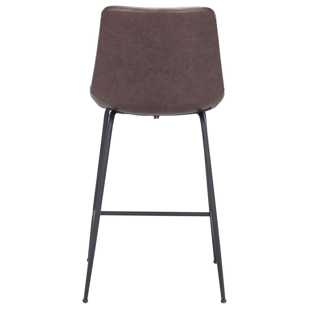 Zuo Modern Byron Counter Chair in Brown/Black, , large