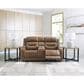 Ashley Knightington Power Reclining Loveseat with Audio Seating in Caramel, , large