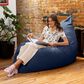 Jaxx Saxx Lush Velvet Bean Bag Lounge Chair in Navy Blue, , large