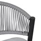 Hearth and Haven 30" Outdoor Barstool with Teak Frame in Light Gray (Set of 2), , large