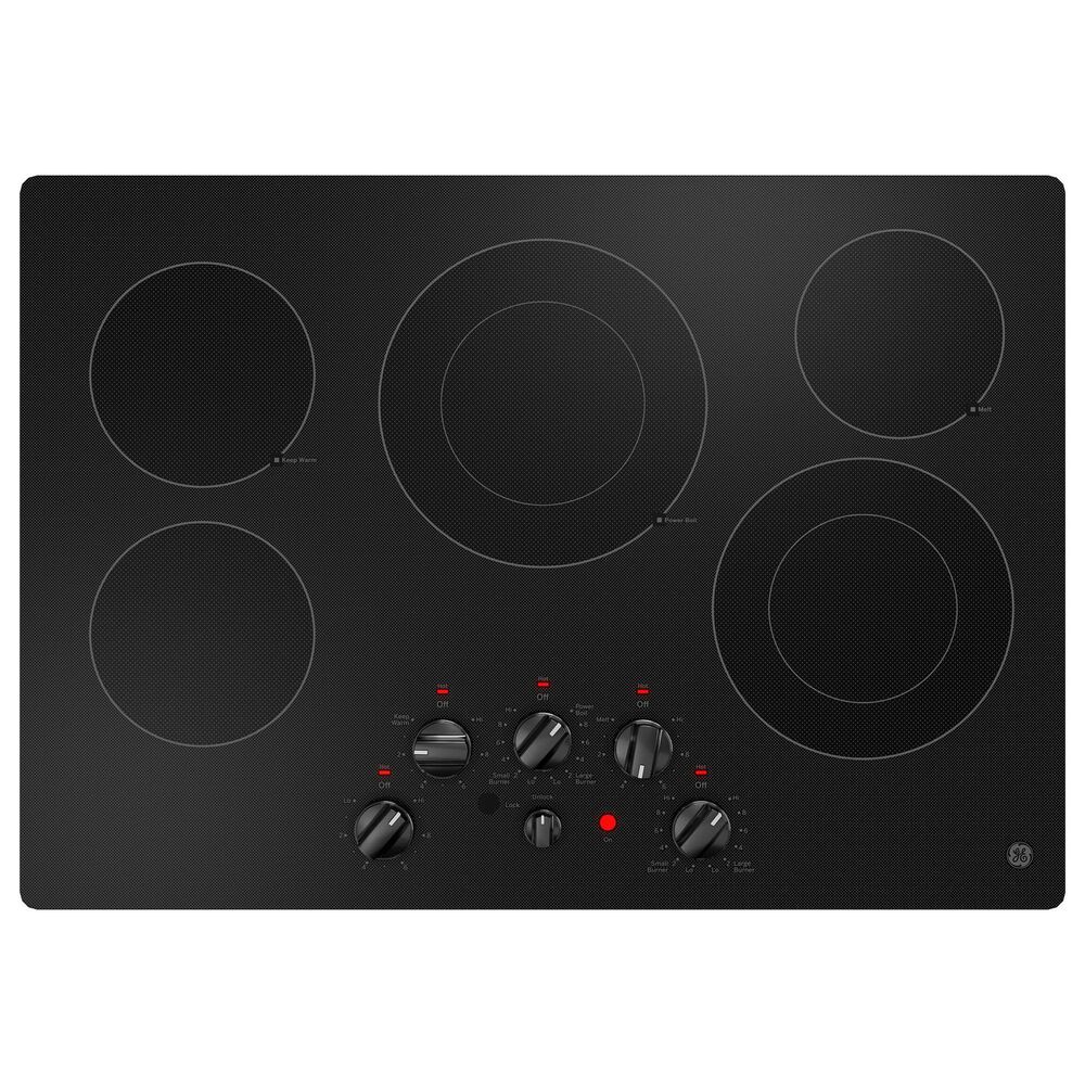 GE Appliances 2-Piece Kitchen Package with 30&quot; Single Wall Oven and Electric Cooktop in Stainless Steel and Black, , large