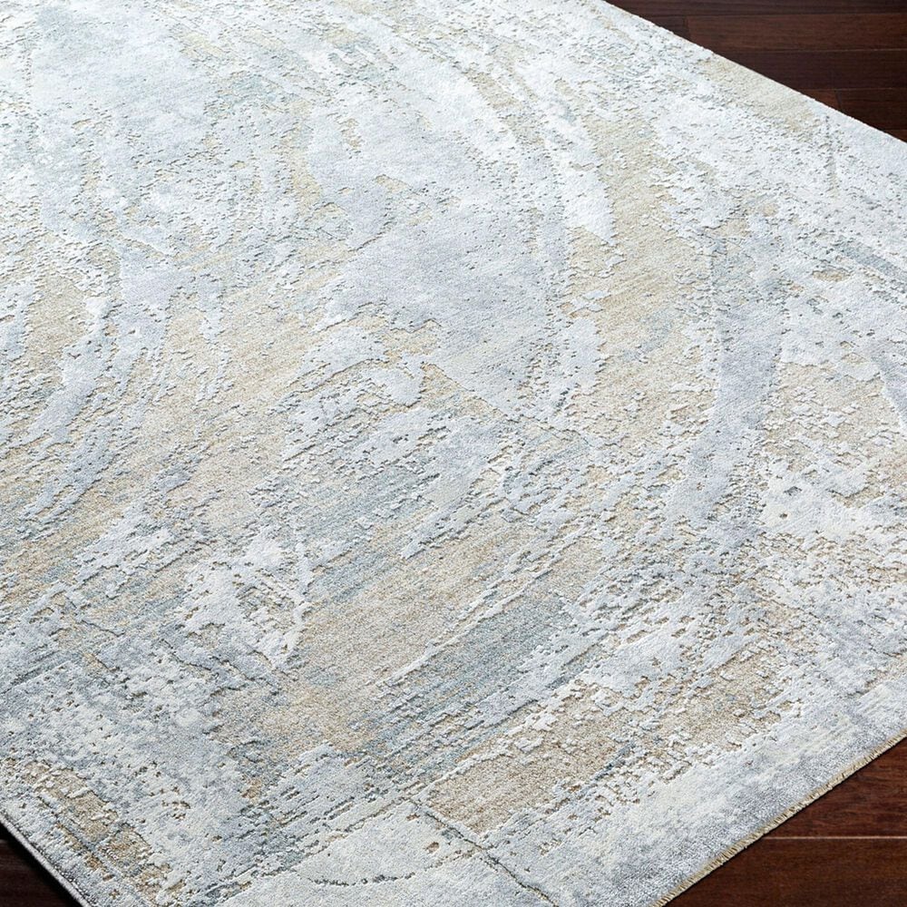 Surya Brunswick Cream, Taupe, Tan, Light Slate, Blue and Gray 5' x 7'5" Area Rug, , large