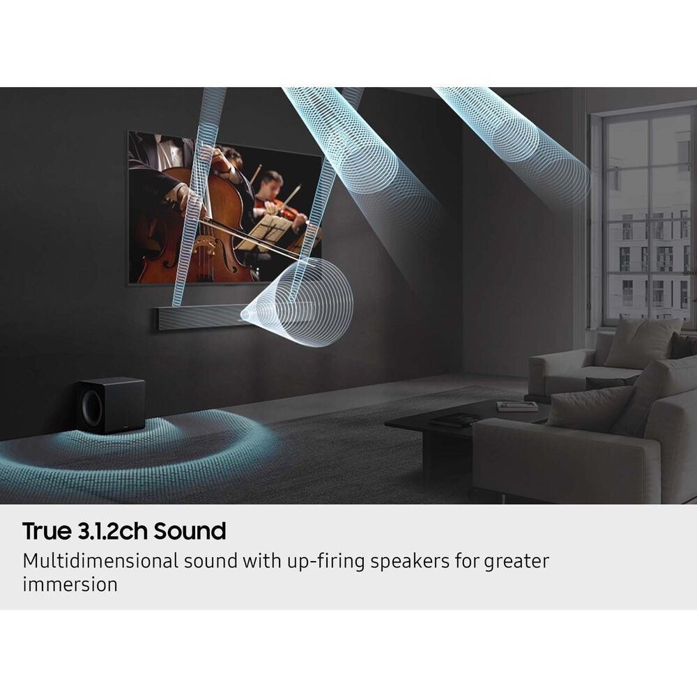 Samsung 75" Class R85H Series Micro RGB 4K UHD Vision AI - Smart Tizen TV with Q-Series 3.1.2 Channel Soundbar System in Titan Black, , large