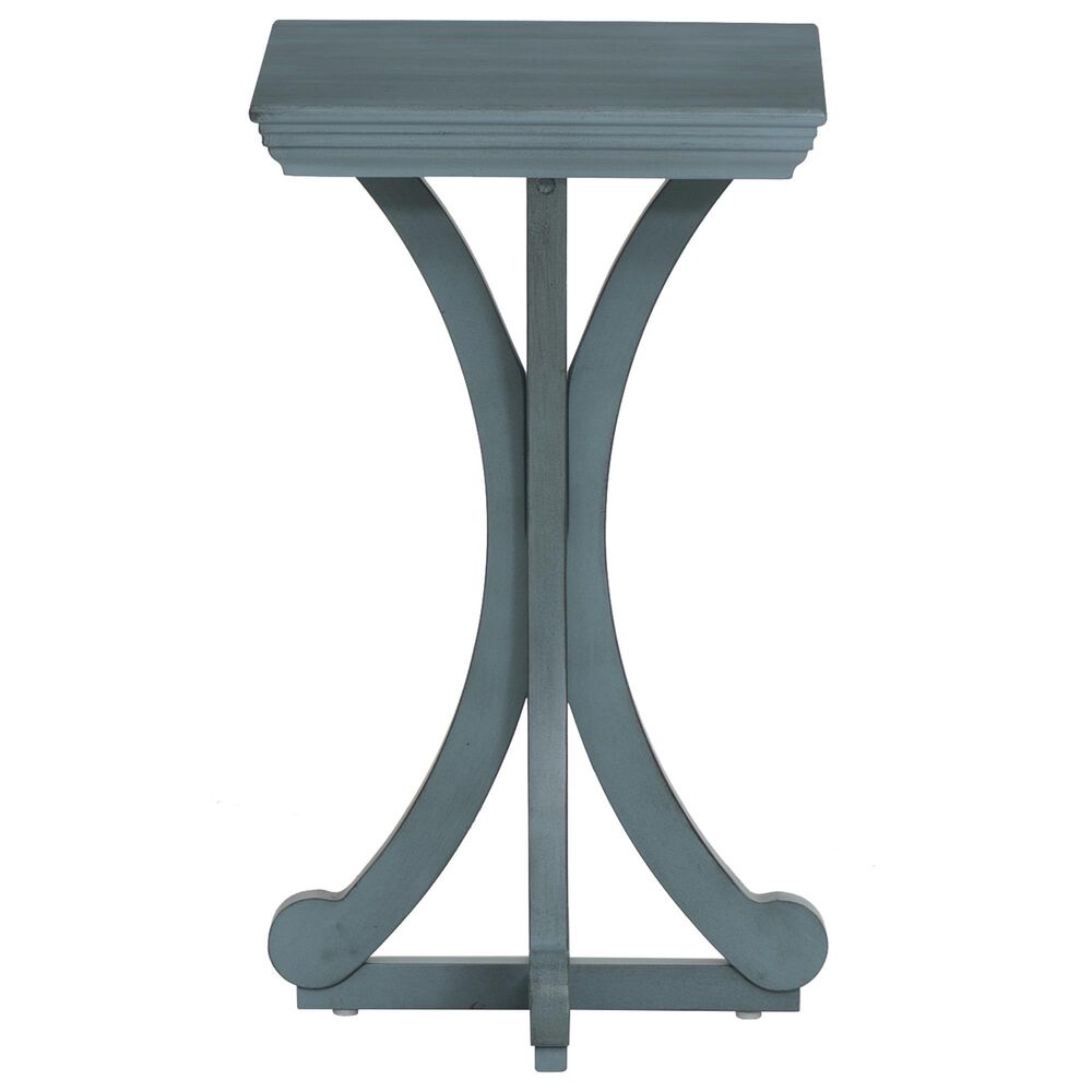 Linden Boulevard Dylan Sculptural Pedestal End Table in Blue, , large