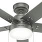 Hunter Sea Point 52" Outdoor Ceiling Fan with LED Lights in Matte Silver, , large