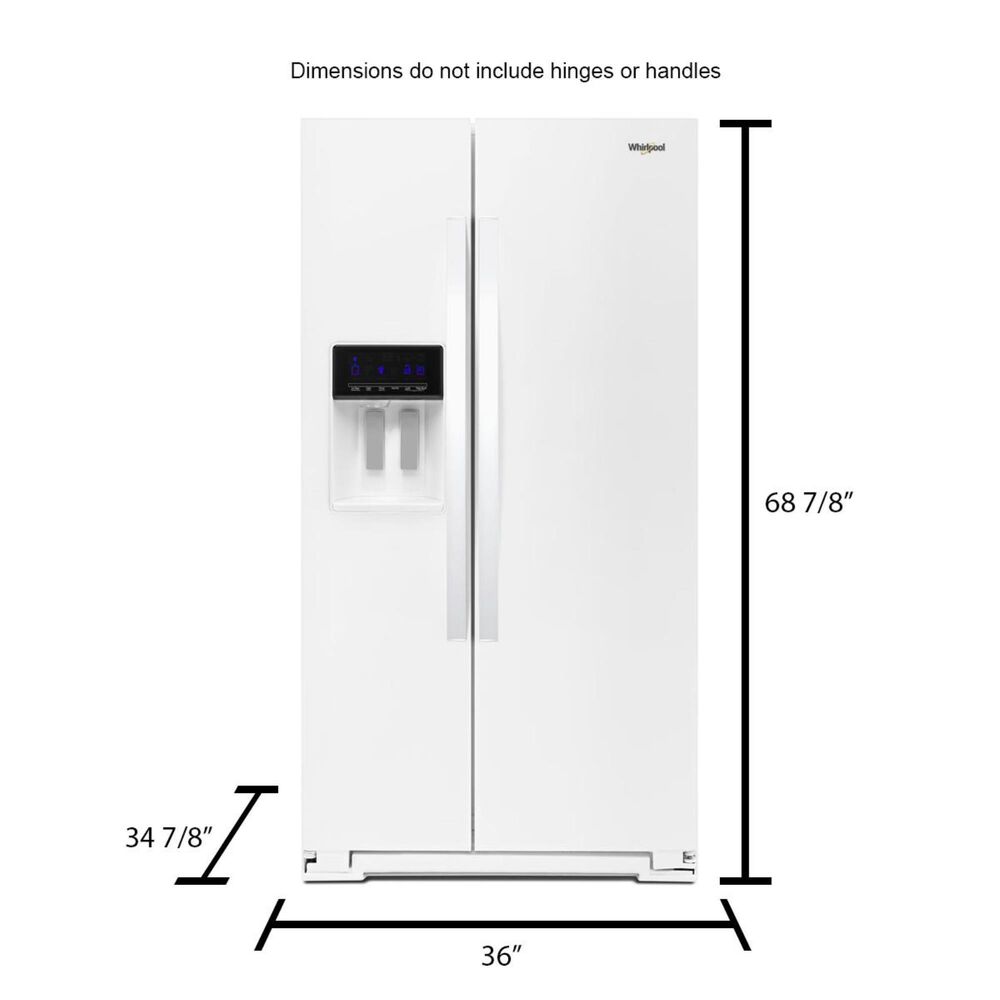 Whirlpool 28 Cu. Ft. 36Inch Wide SidebySide Refrigerator in White NFM