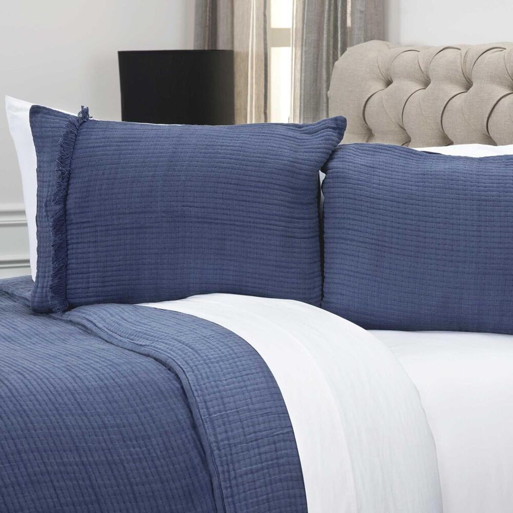 Rizzy Home Windsor Donny Osmond 20&quot; x 36&quot; King Sham in Indigo, , large
