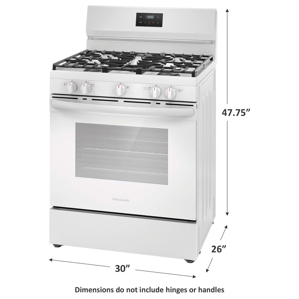Frigidaire 30&quot; Freestanding Gas Range with Quick Boil Burner in White, , large