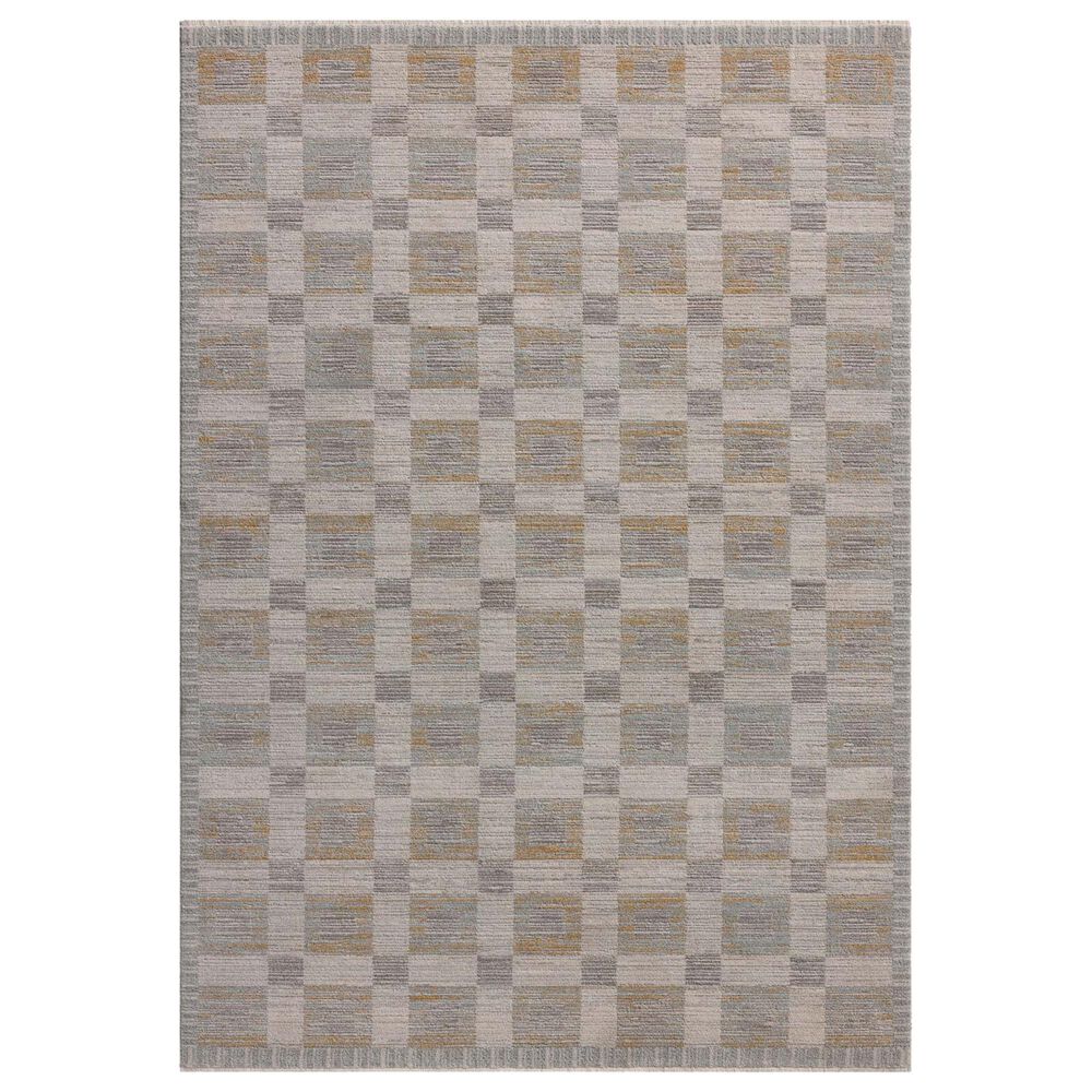 Amber Lewis x Loloi Cali 5"3" x 7"6" Mist and Wheat Area Rug, , large