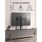 ErgoAV Tabletop Stand with Swivel for 40" - 75" TVs in Black, , large