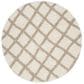 Safavieh Dallas Shag SGD258B-6R 6" Round Ivory/Beige Area Rug, , large