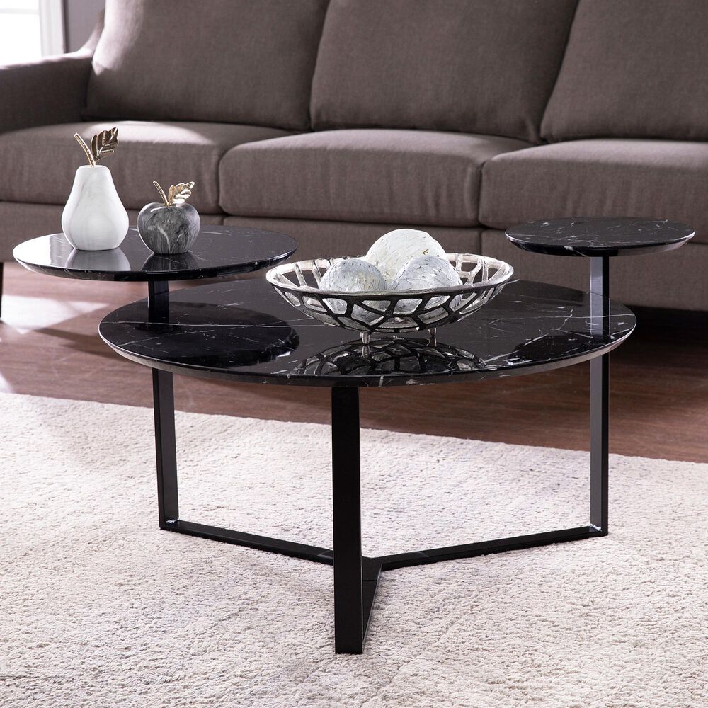 Southern Enterprises Saxelby Coffee Table in Black, , large