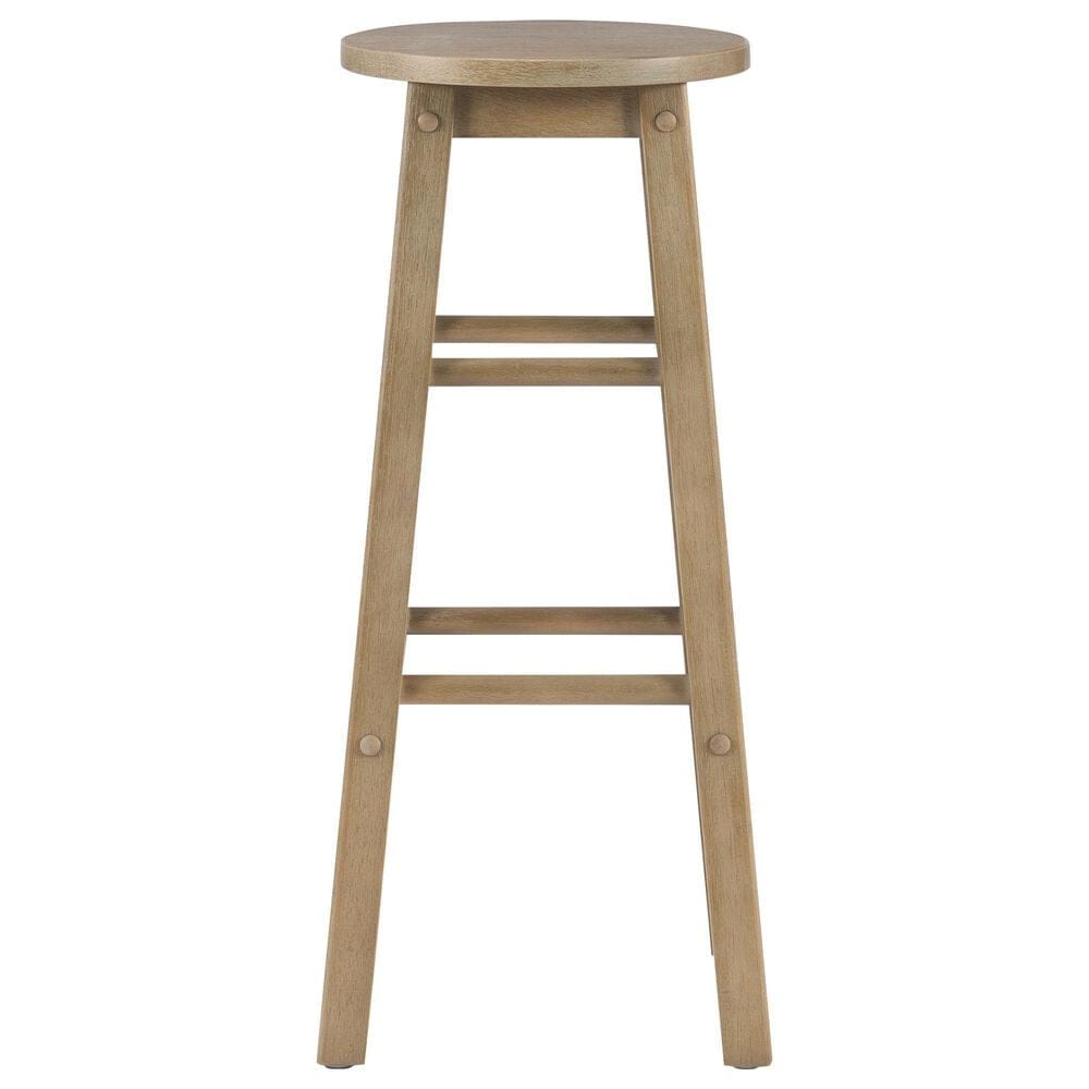 Linon Home Decor Abby 29" Bar Stool in Grey Wash, , large