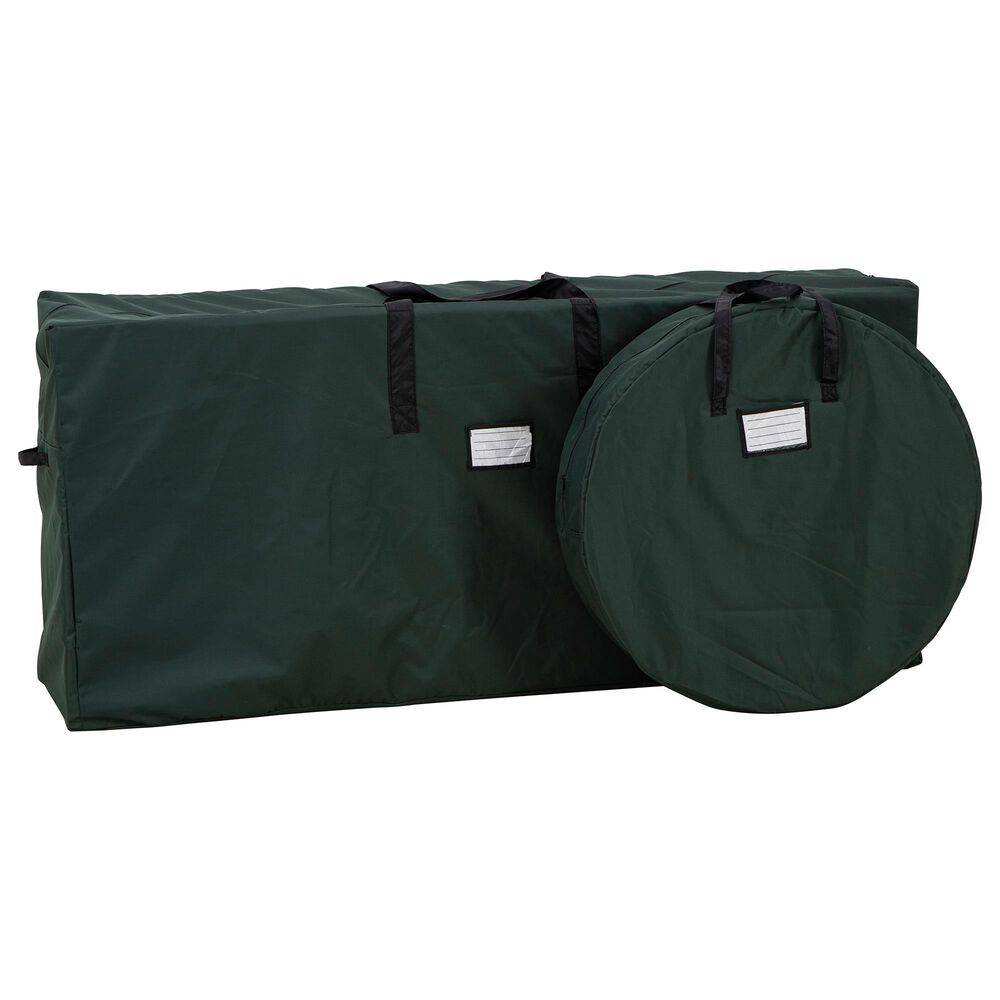 Timberlake 2-Piece Xmas Tree and Wreath Storage Bag Set in Green, , large