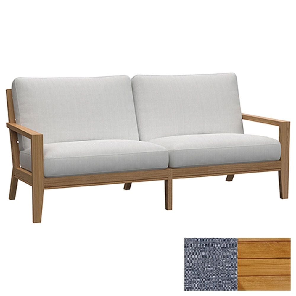 Venture Carlsbad Stationary Sofa in Natural Teak, , large