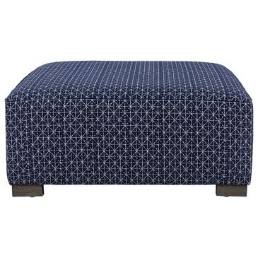 Fulton Home Denton 39" Cocktail Ottoman in Institiches Indigo, , large