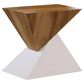 Furniture of America Sweeney End Table in White and Natural Tone, , large