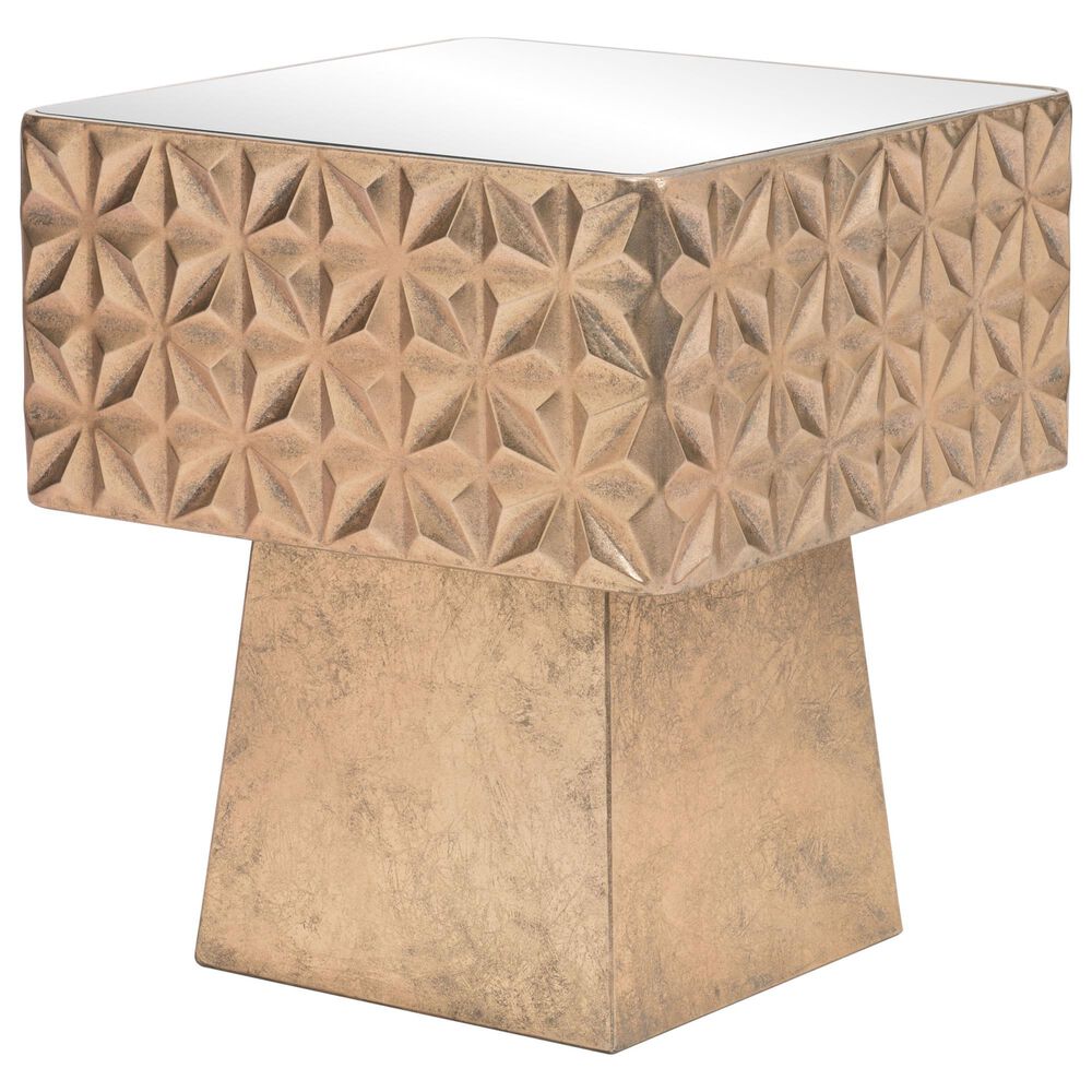 Zuo Modern Mayan Side Table in Bronze and Mirrored, , large