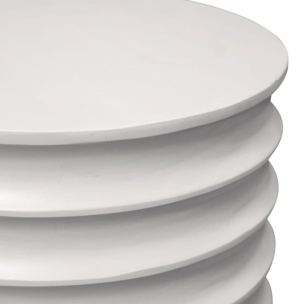 Steve Silver Griffin End Table in White, , large