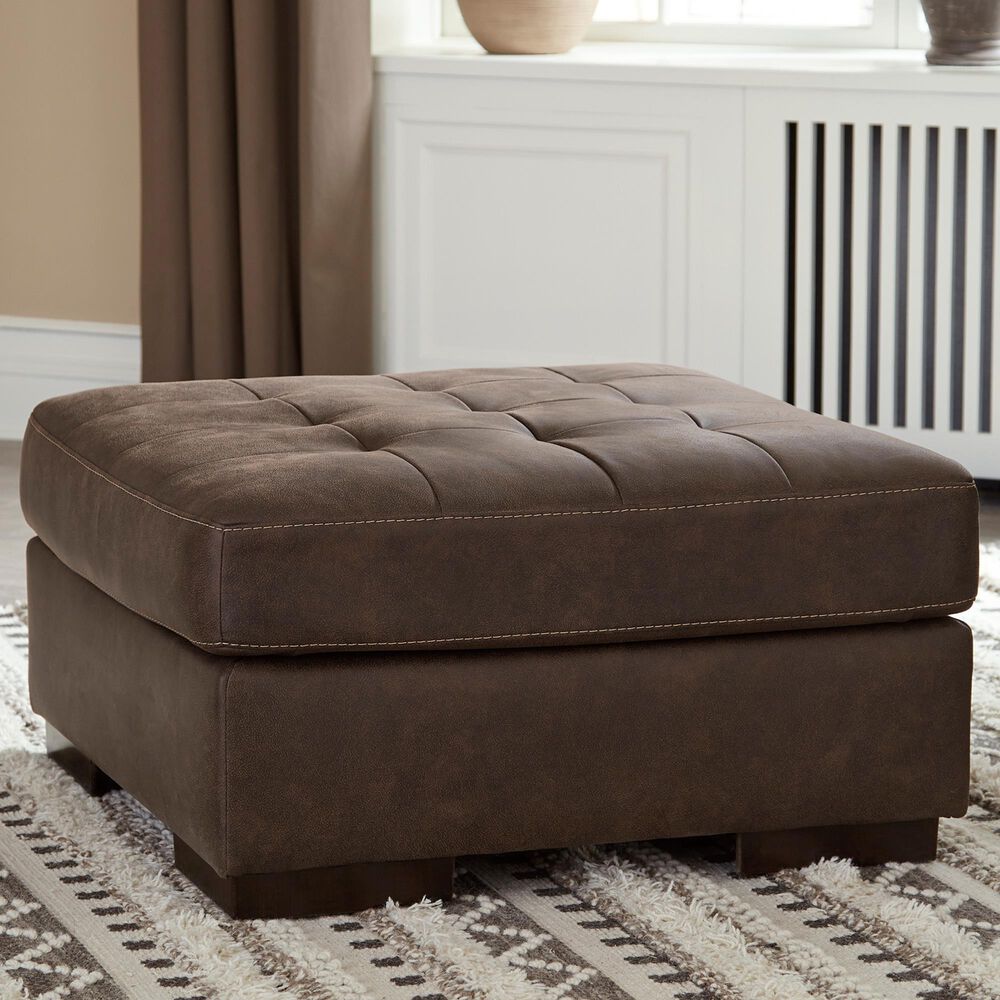 Ashley Maderla Oversized Accent Ottoman in Walnut Brown, , large