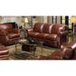 USA Premium Leather Stationary Sofa in Brandy with Alligator, , large
