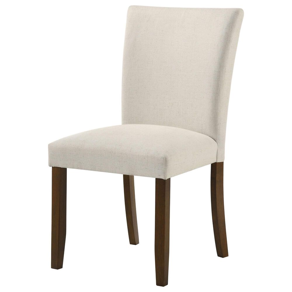 Coaster Cantley Dining Side Chair with Beige Cushion in Rich Brown, , large