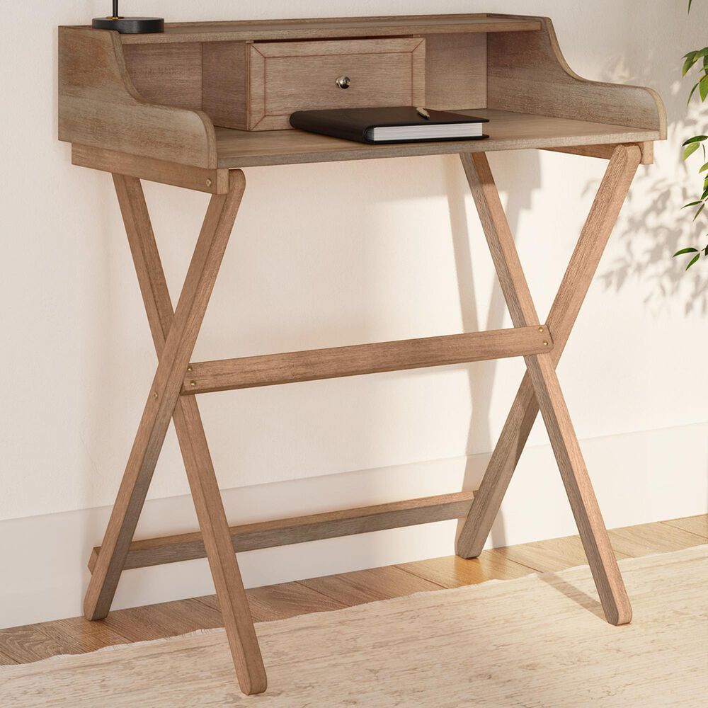 Linon Home Decor Coy Folding Desk in Brown, , large