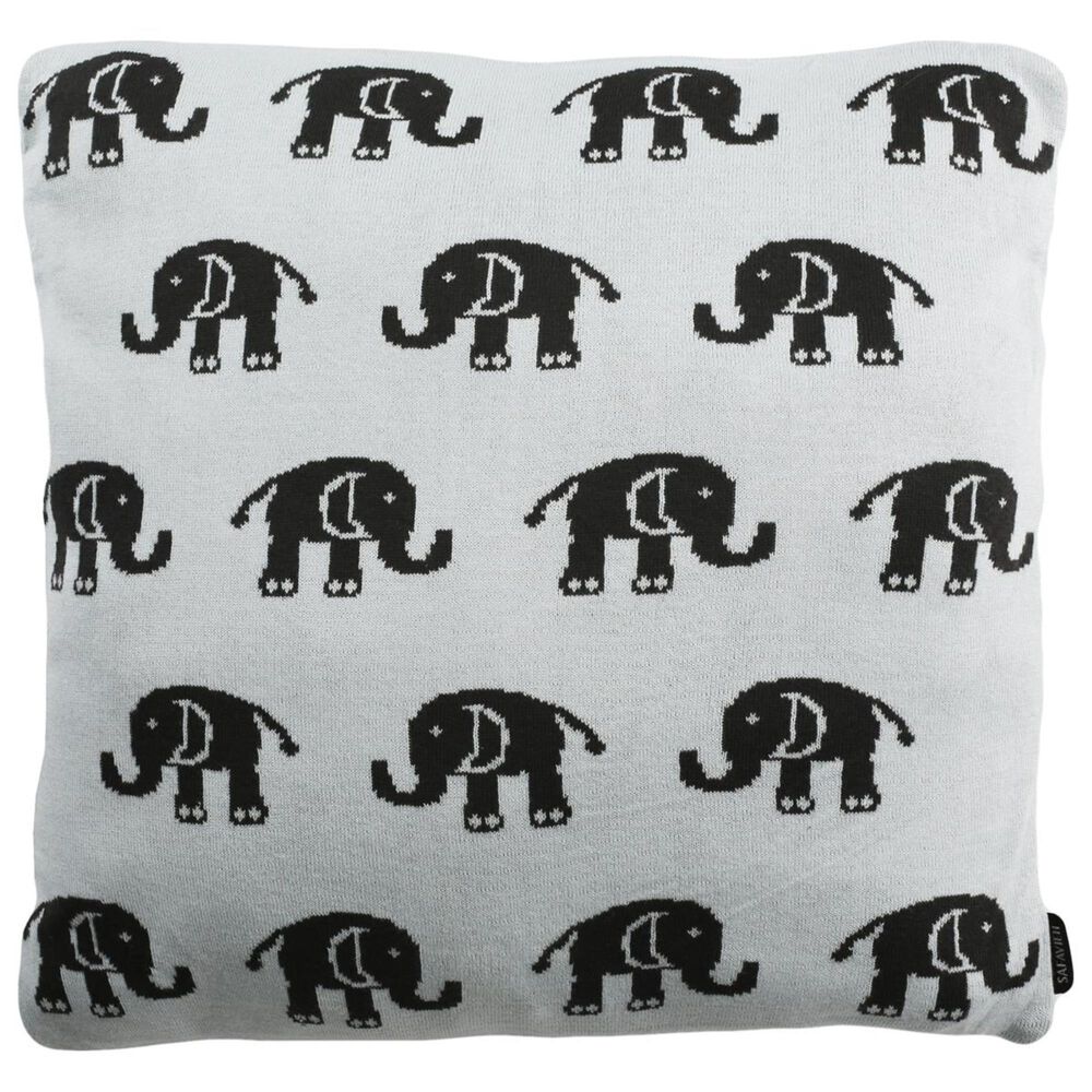 Safavieh Baby Phant 20"x20" Pillow in Sky Blue/Charcoal, , large