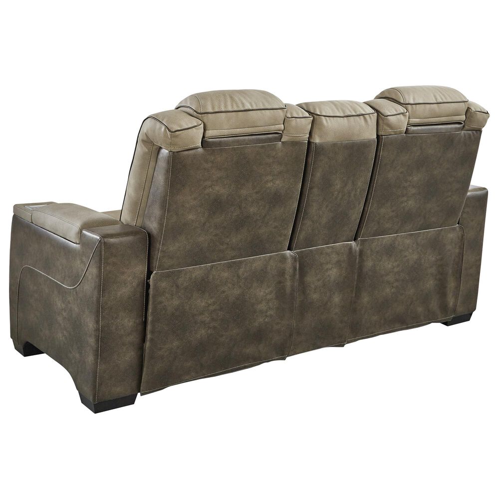 Ashley Next-Gen DuraPella Power Reclining Loveseat with Console in Sand, , large
